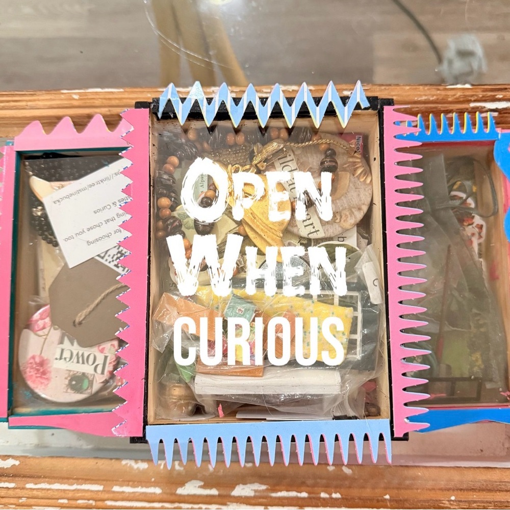 Castles & Curios™️ Open When Curious Curio Box Handmade Mixed Media Mystery Box